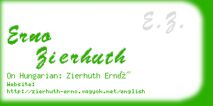 erno zierhuth business card